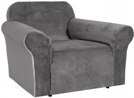H.VERSAILTEX Stretch Velvet Armchair Cover Couch Covers 1 Cushion Chair - Image 8