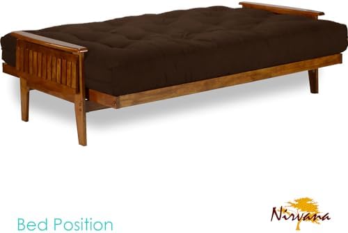 Nirvana Futons Eastridge Futon Set - Full Size, Frame, 8" Mattress, Micr...