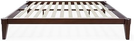 Bme Chalipa 14” Solid Wood King Bedframe, Japanese Joinery, Walnut