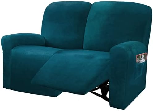 ULTICOR Reclining Love Seat Slipcover, 6-Piece Velvet Stretch Loveseat by ULTICOR