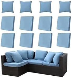8Pcs Outdoor Cushion Covers, Patio Cushion Covers, Stretch Elastic Slipcovers by dreahoteztil