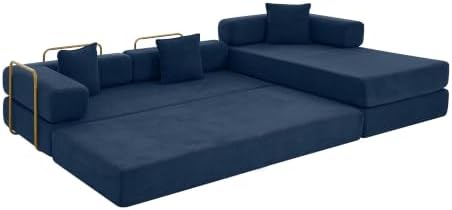 HANXIN 108'' Futon Sleeper Sofa Bed, Boneless Couch for Living Room, ...