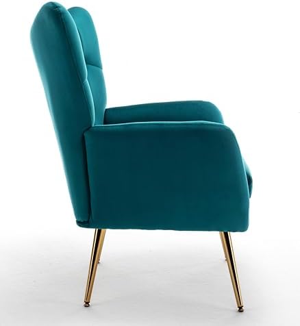 Container Furniture Direct Modern Chic Mid-Century Velvet Accent Armchair for...
