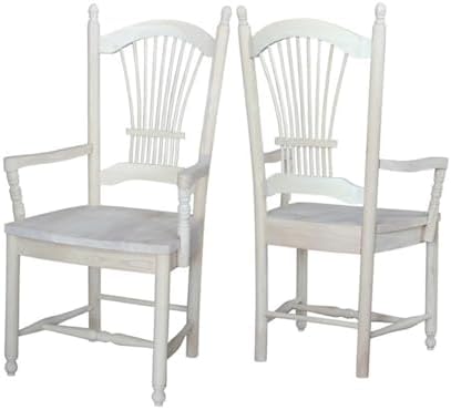 IC International Concepts, SheafBack Arm Chair, 225lbs wt capacity, Solid Rea...