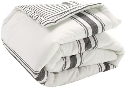 Lush Decor Farmhouse Stripe Reversible Throw, Single, 50" W x 60" L...
