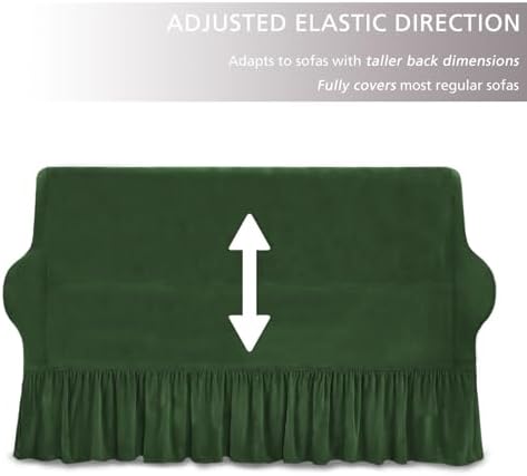 NICEEC Green Armchair Covers Arm Chair Cover Armchair Slipcovers with Skirt