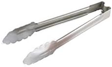 Vollrath 9-1/2" Heavy-Duty One-Piece Stainless Steel Tongs - Image 3