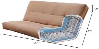 Kodiak Furniture Washington Queen Size Futon Frame only with Storage Drawers ...