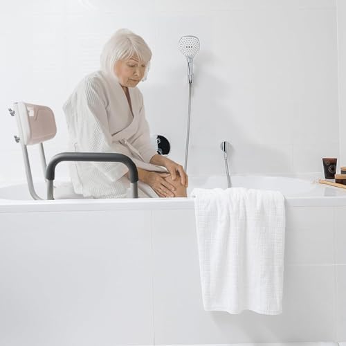 Vaunn Medical Deluxe Spa Shower Chair with Arms and Back, Bath Seat for Senio...
