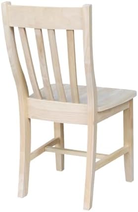 IC International Concepts Set of 2 Cafe Solid Wood Chairs, Unfinished