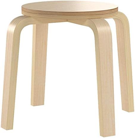 ECR4Kids Bentwood Stackable Stools, 12in Seat Height, Classroom Furniture, Na...