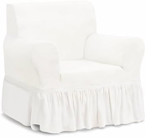 NICEEC White Armchair Covers Arm Chair Cover Armchair Slipcovers with Skirt