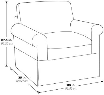 OSP Home Furnishings Ashton Rolled Arm Chair with Slipcover, White