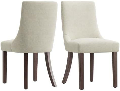 MALOL Wooden Dining Chairs Set of 2, Upholstered Kitchen & Dining Room Ch...