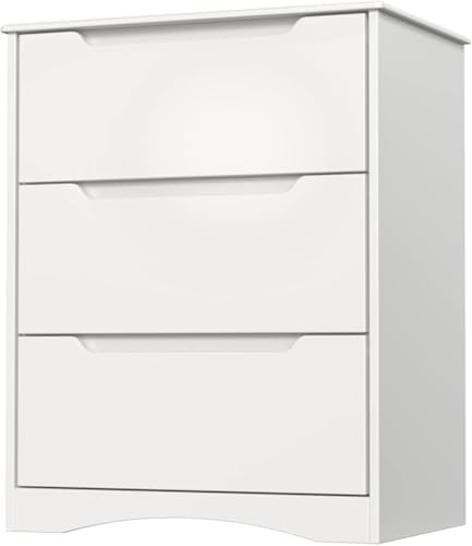 Gizoon 3 Drawers Chest, Bedroom Drawer Dresser with Large Storage Capacity