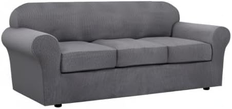H.VERSAILTEX 4 Piece Stretch Sofa Covers for 3 Cushion Couch Covers for Livin...