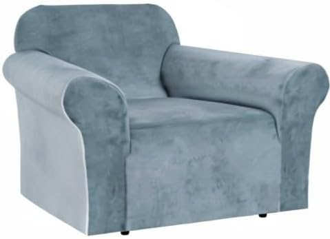 H.VERSAILTEX Stretch Velvet Armchair Cover Couch Covers 1 Cushion Chair - Image 8