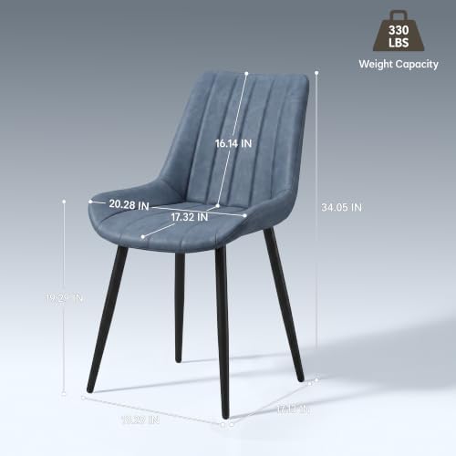 CLIPOP Dining Chairs Set of 2, Faux Leather Dining Chairs with Upholstered Se...