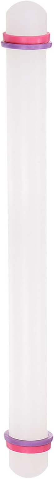 HARFINGTON Fondant Rolling Pin 18 Inch x 0.98 Inch Adjustable Guide Rings by HARFINGTON