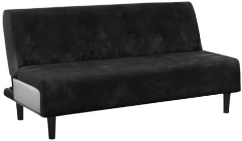H.VERSAILTEX Velvet Futon Cover Armless Sofa Covers Sofa Bed Covers Stretch F...