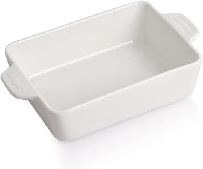 Sweejar Ceramic Baking Dish, Rectangular Small Baking Pan by Sweejarco1949