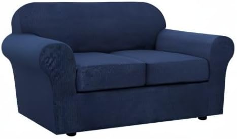 H.VERSAILTEX 3 Piece Stretch Sofa Covers for 2 Cushion Loveseat Couch Covers ...