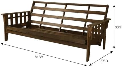 Kodiak Furniture Tucson Full Size Futon Frame, Rustic Walnut