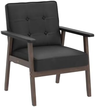 Okeysen Accent Chairs Set of 2, Mid Century Modern Accent Chair, Retro Wood a...