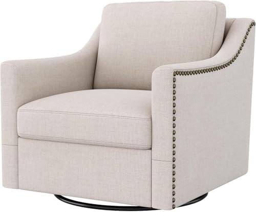 Swivel Accent Chair Set of 2，Armchair，Bronze Nail Decoration Comfy Living Roo...