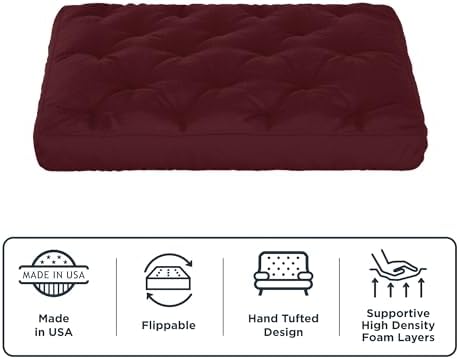 Loosh Home | 10" Full Size Futon Sofa Bed Pocket Coil Foam Mattress - US...