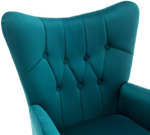 Container Furniture Direct Modern Chic Mid-Century Velvet Accent Armchair for...