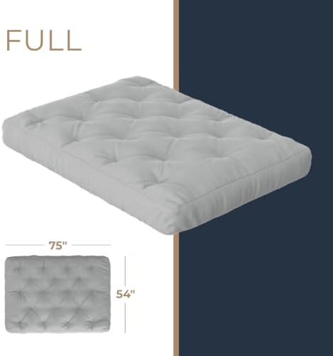 Loosh Home |10" Full Size Futon Sofa Bed Memory Foam Mattress - USA Made...