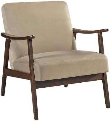Lexicon Mid Century Modern Chair Velvet Accent Chair for Living Room Chair w/...