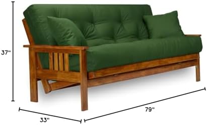 Nirvana Futons Stanford Futon Set - Full Size, Frame, 8" Mattress, Twill...