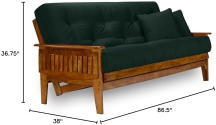 Nirvana Futons Eastridge Futon Set - Queen Size, Frame, 8" Mattress, Twi...
