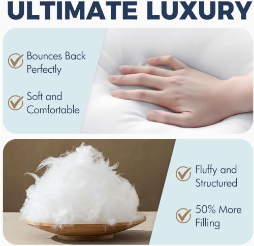 MIULEE 28x28 Inch Synthetic Down Alternative Euro Pillow Insert