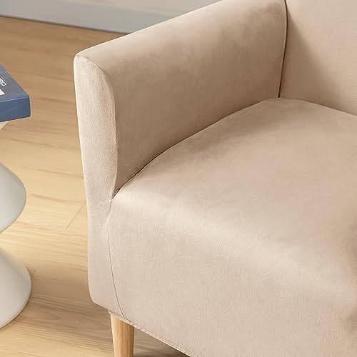 LiveGo Stretch Mid Century Modern Armchair Slipcover 1-Piece Jacquard Accent ...