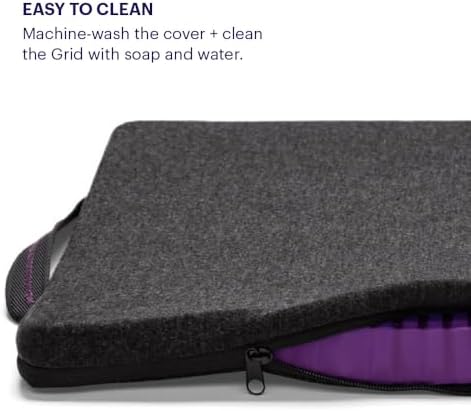 Purple Royal Seat Cushion, Portable 2 Inch Gel Seat Cushion, GelFlex Grid