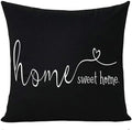MFGNEH Home Sweet Home Quotes Farmhouse Pillow Covers 18x18 Inch, Farmhouse by MFGNEH