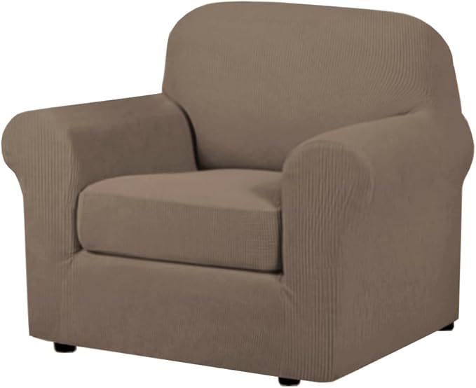 H.VERSAILTEX 2 Piece Couch Cover Stretch Stylish Chair Cover Furniture by HVERSAILTEX