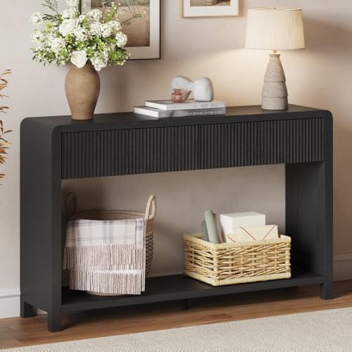FATORRI Console Table for Entryway, 47.2 Inch Modern Sofa Table with 2 Drawer...
