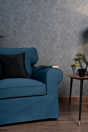 MASTERS OF COVERS Ektorp Armchair Cover for IKEA Ektorp Chair-Dark Ocean