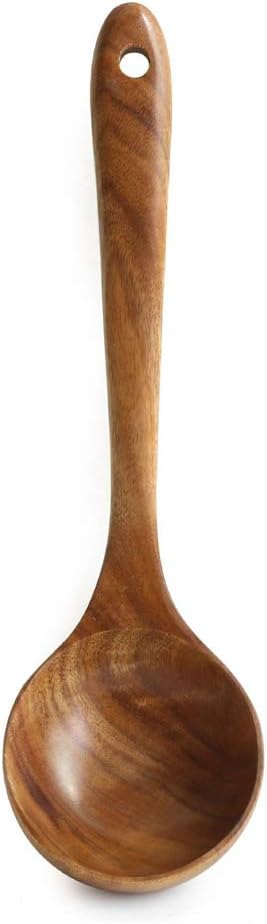 Teak Kitchen Utensils, Wooden Soup Spoon Kitchenware Seasoning Scoop Dipping by DDJSJ