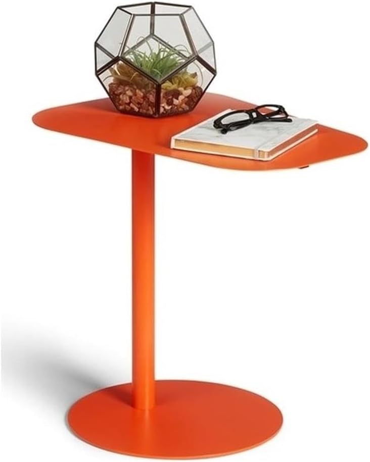 Pemberly Row Modern Metal End Table, 20 in x 19.75 in, C-Shaped Space-Saving ...
