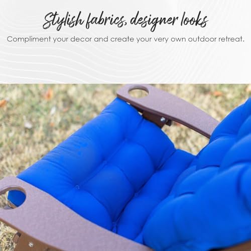 RSH DECOR: Tufted Adirondack Chair Cushion | 42.5” x 21” | All-Weather Spun F...