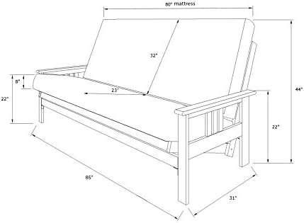 Kodiak Furniture Monterey Futon Frame