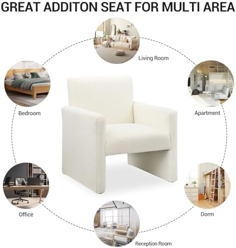 FUNKEEN Modern Accent Chair, 28” Wide Comfy Chairs for Living Room, Small Coz...