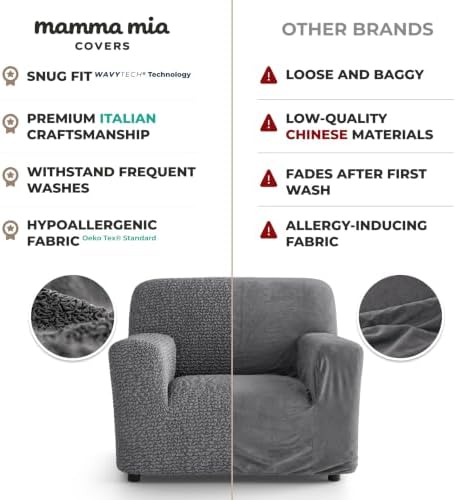 PAULATO Premium Stretch Couch Covers for Sofa - Sofa Chair Cover Washable, Do...