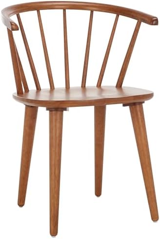 SAFAVIEH Blanchard Wood Accent Chair Set of 2, 17.9" Seat Honey AMH8512M