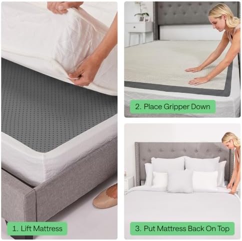 GORILLA GRIP Non Slip Mattress Gripper, Slide Stopper, 54 x 72 Queen
